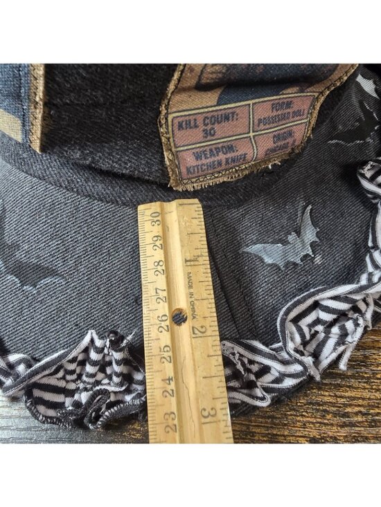 OOAK Handmade Boho Indie Top Hat Horror Movies Upcycle Adjustable M 22.5\